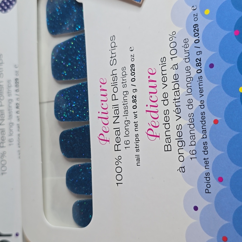 Color Street Pedicure Nail Strips Bundle Of 11 Glitter/ Blue/Summer Sets #8 - Picture 7 of 7